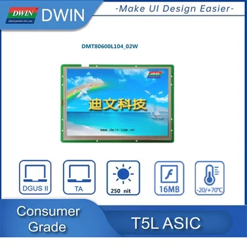 DWIN 10.4 Colių TFT LCD Modulis 800×600 65K Spalvų HMI Jutiklinis Ekranas Ir 