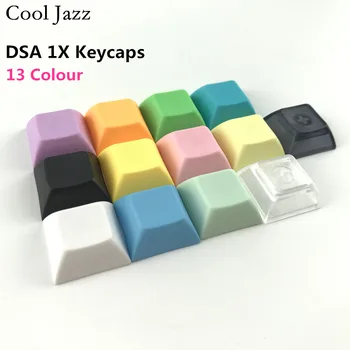 Cool Džiazo pbt keycap dsa 1u mixded spalva žalia geltona mėlyna balta Skaidri keycaps žaidimų mechaninė klaviatūra